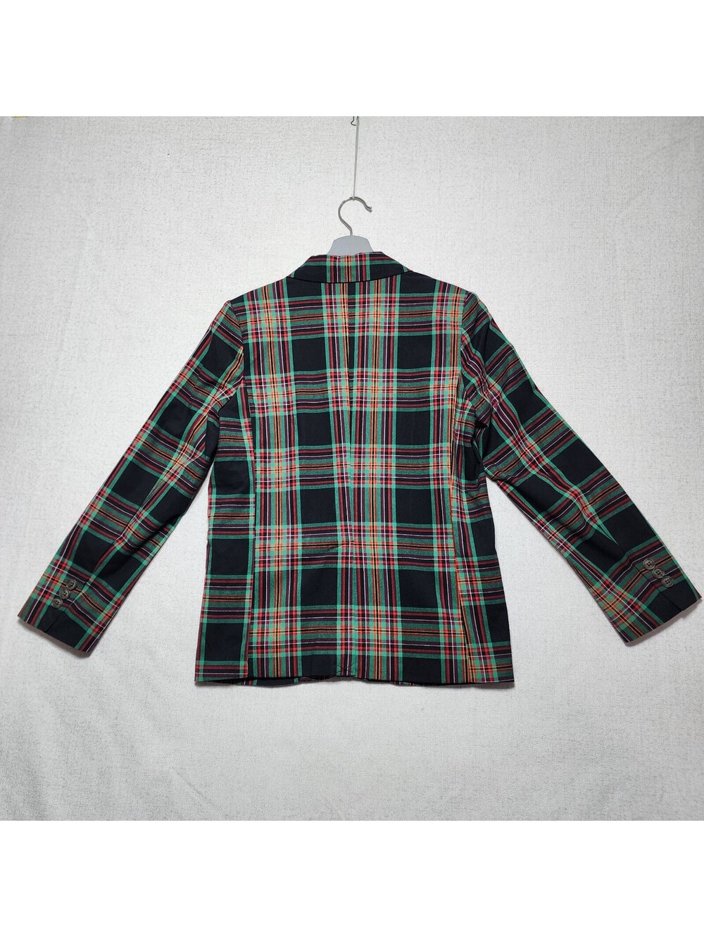 Boy's 12 Plaid Double Breasted Red Green Black Holiday Blazer Cat & Jack